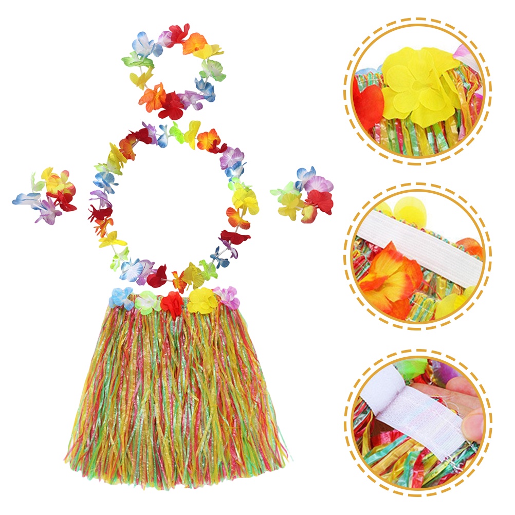 [READY STOCK] Grass Skirt Suit Kids Costume Costumes for Ornaments ...