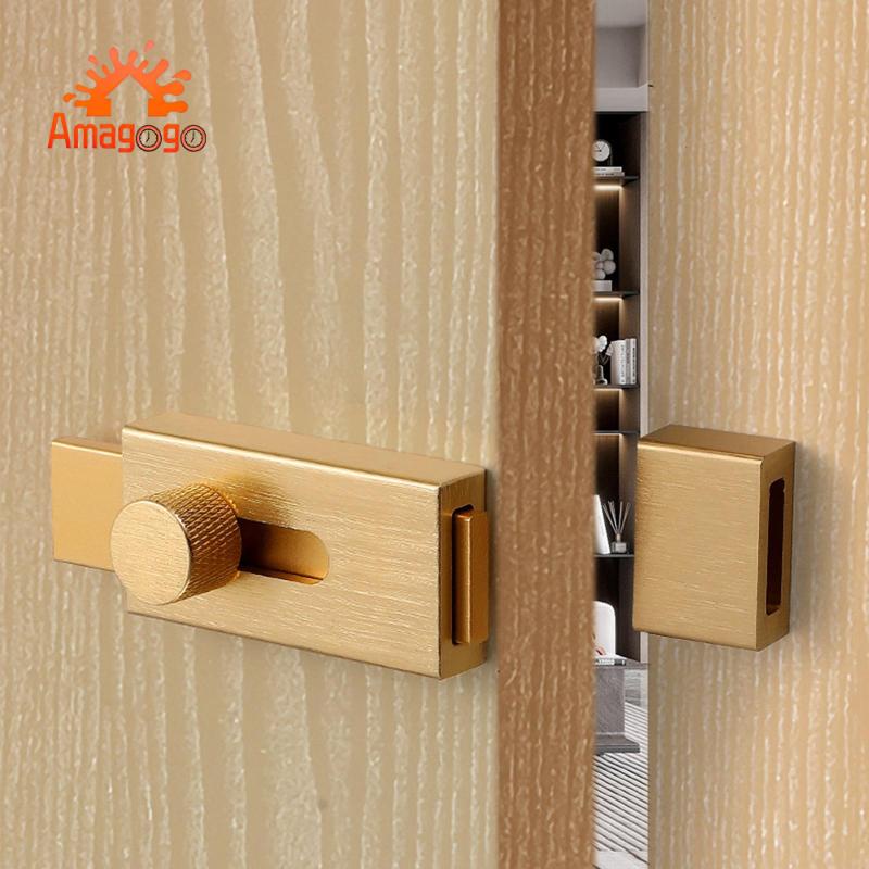 Door Bolt - ShiningUU 4pcs Black Aluminum Alloy 2 Inch - View #4