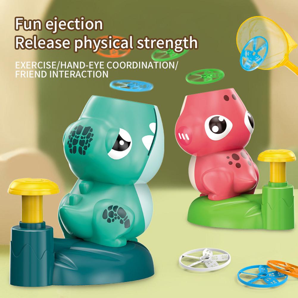 Flying Saucer Shooter Dinosaur Shape Saucer Disc Launcher Toys Cat Toys