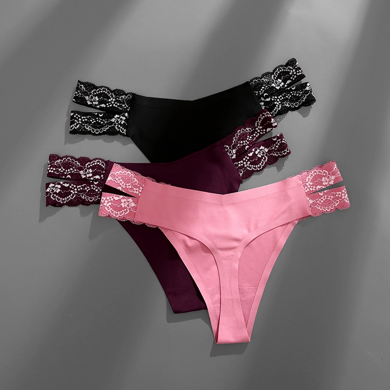 2PCS/SET G-string Tong Panty for Women Seamless Panty T-back Underwear ...