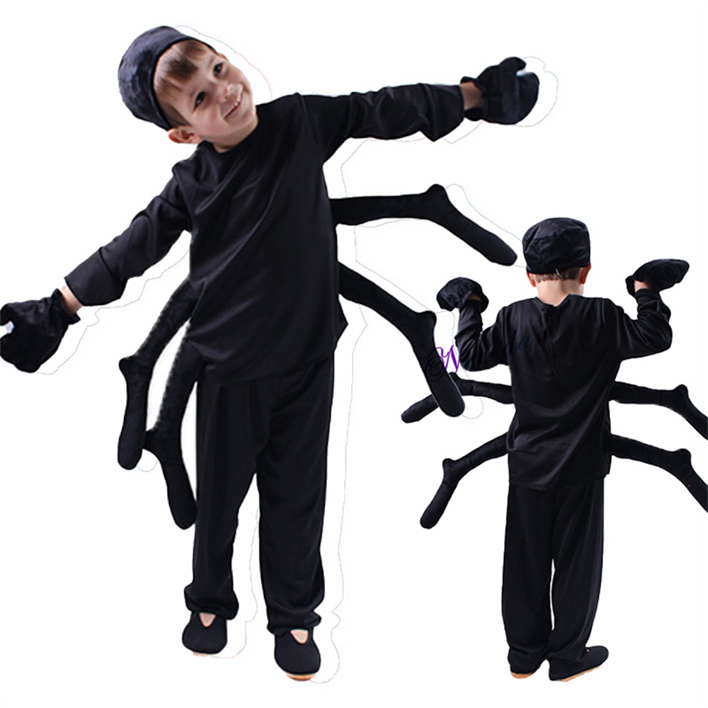 Kids Animal Spider Insect Costume Boy Girl Anime Cartoon Party Role