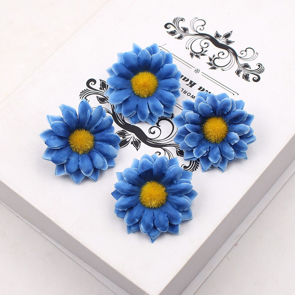 10pcs 4.5cm Daisy Sunflower Artificial Flower Head Wedding Home Decor