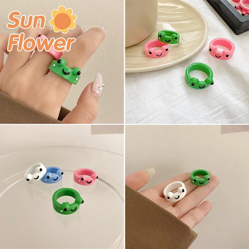 Funny Frog Shape Ring Cute Finger Rings Girls Jewelry Accessories Gift ...