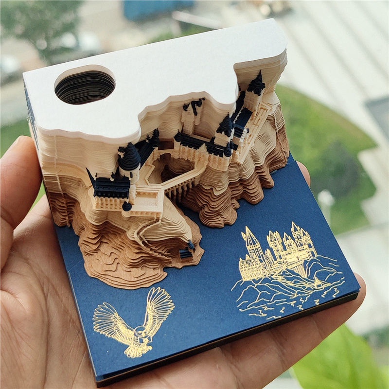 3d-three-dimensional-note-paper-carving-harry-potter-hogwarts-castle