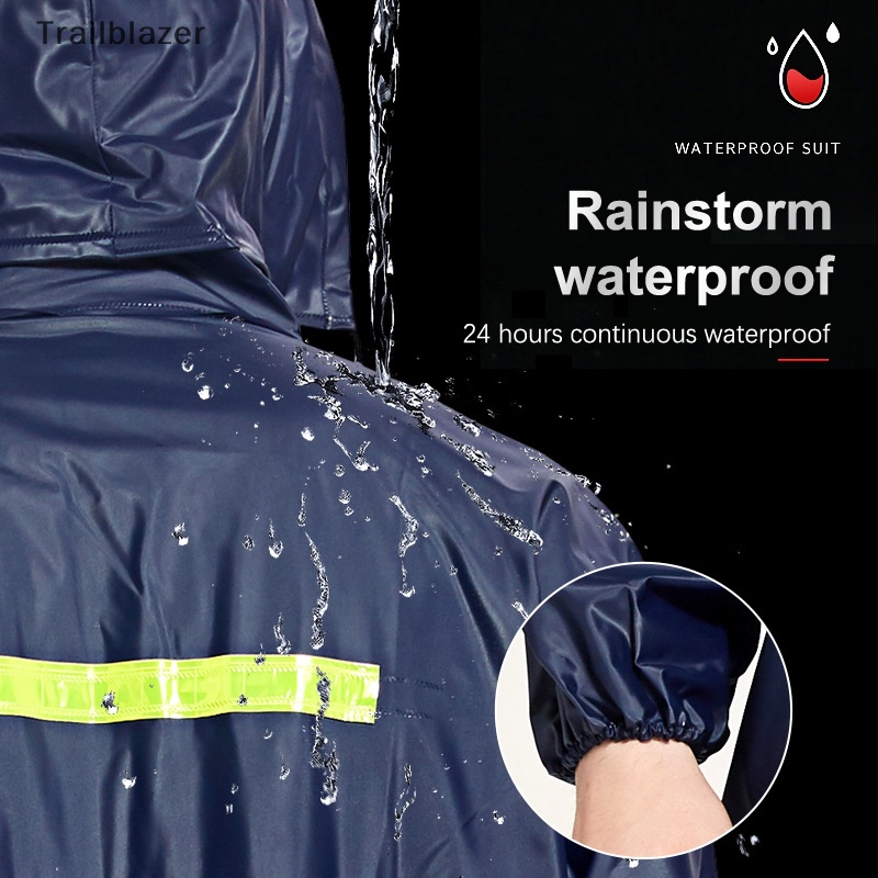 TBPH Men's raincoat and rain pants set, waterproof electric vehicle for ...