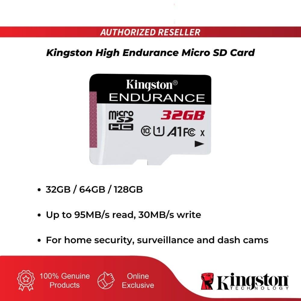Kingston High Endurance Micro SD Card 32GB 64GB 128GB Video Monitoring