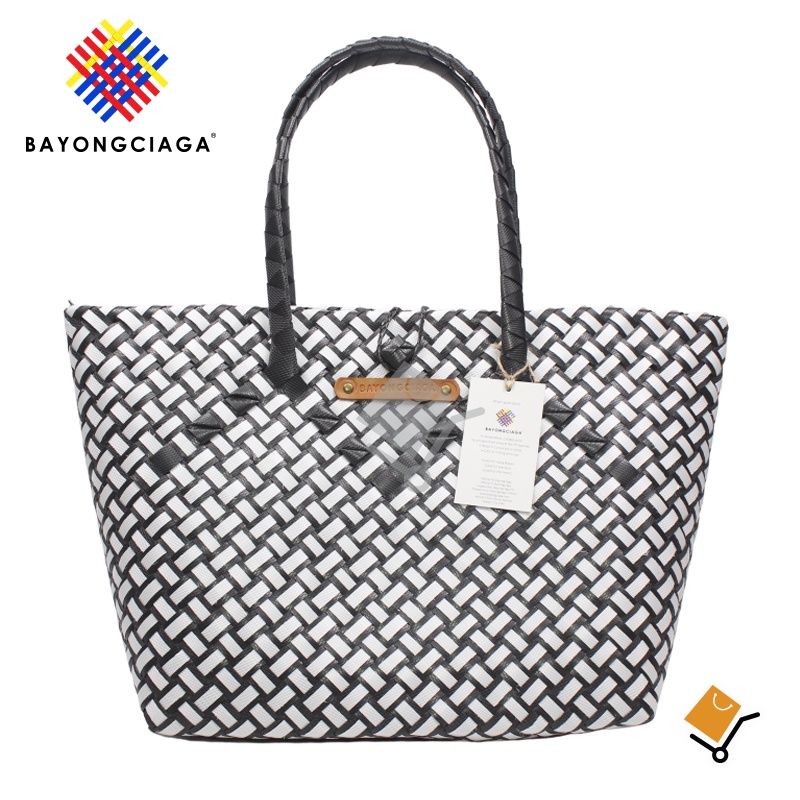 Bayongciaga Classic Luxe Tortoise Zippered Bayong Bag Shopee Philippines