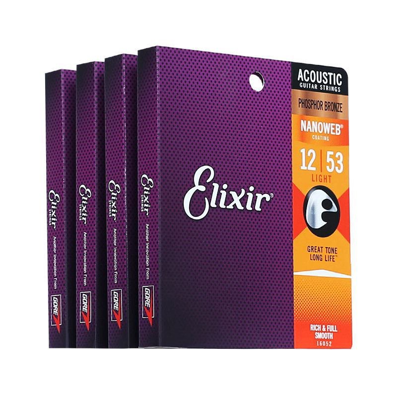 Elixir Acoustic Guitar Strings Light 16027 11002 11052 Bronze Acoustic