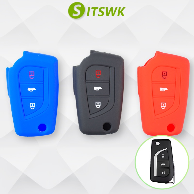 Car Key Cover Case Silicone Protector For Toyota Fortuner Hilux Hiace ...