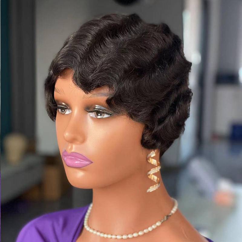 100% Human Hair Wig Full Machine Wig Brazilian Hair For Women Natural ...
