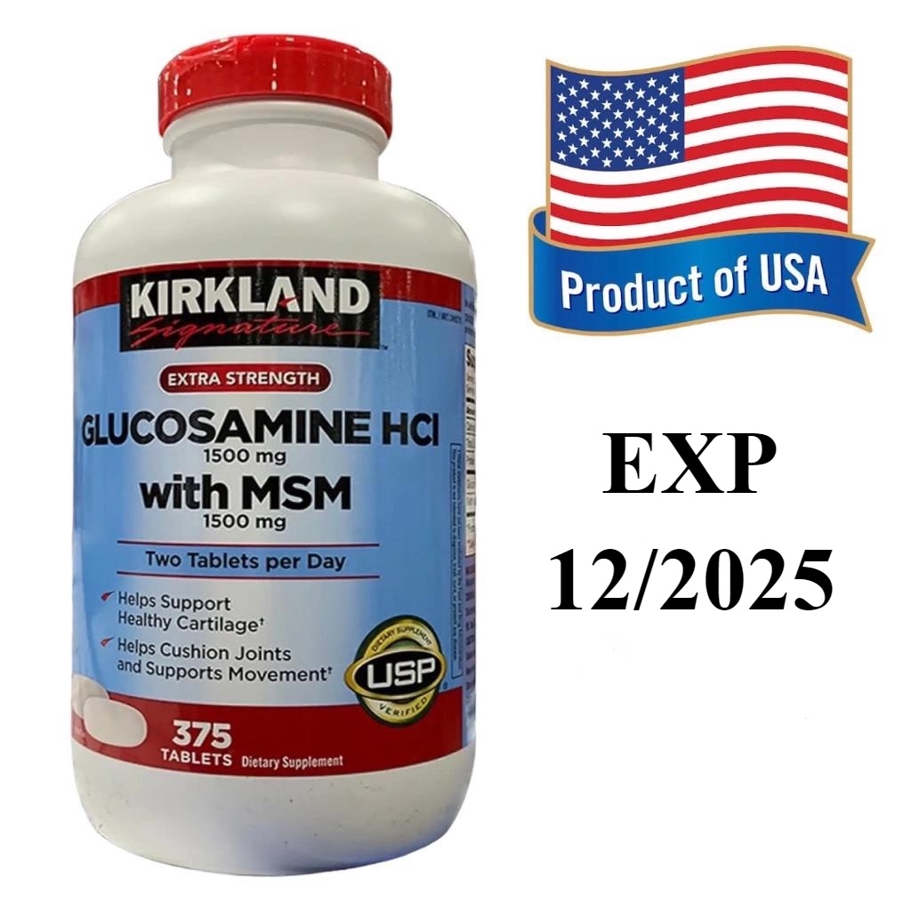 Kirkland Glucosamine 1500mg + MSM 1500 mg 375 Tablets. Shopee Philippines
