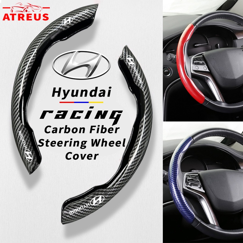 Hyundai Carbon Fiber Steering Wheel Cover Anti Slip Car Steering Wheel