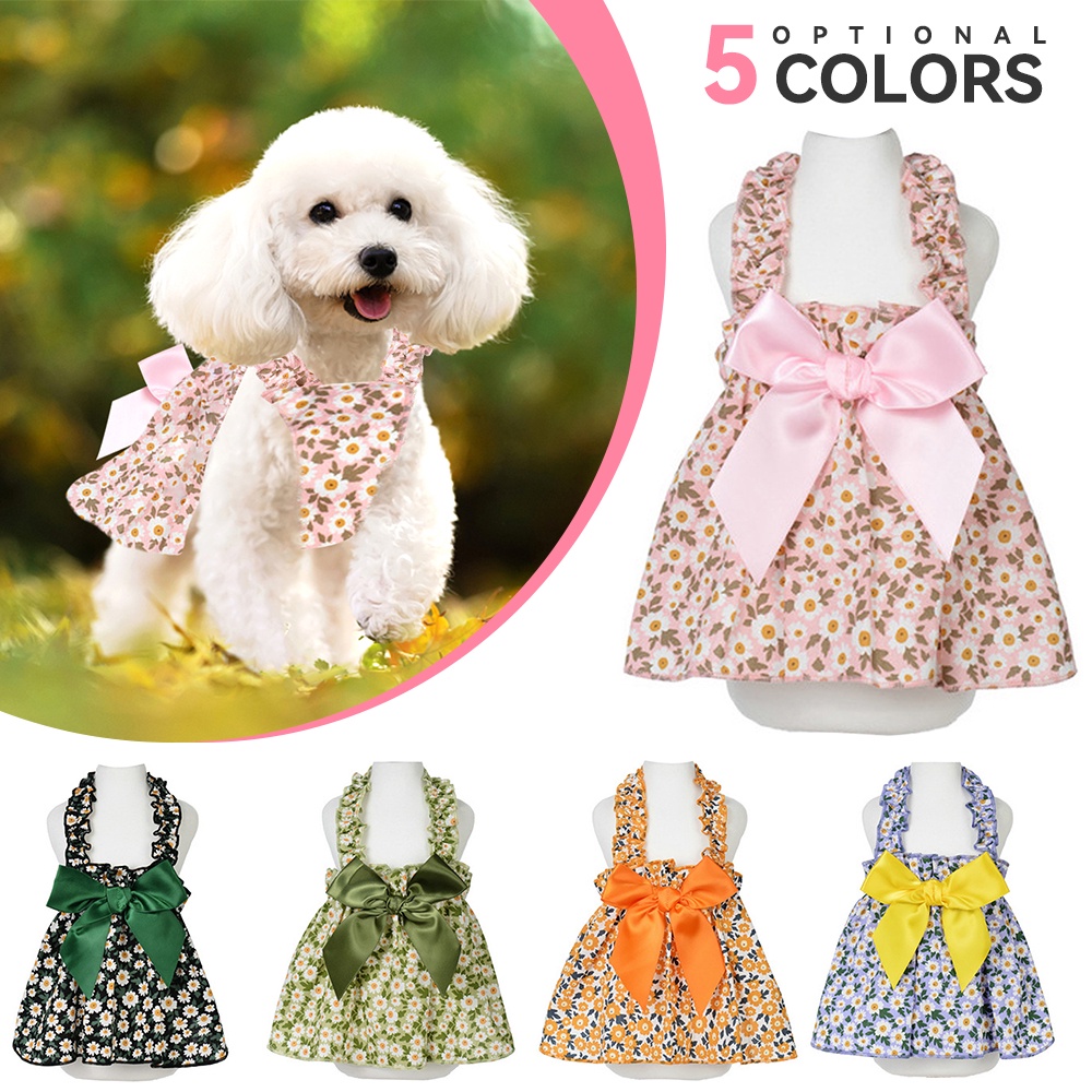 Pet Dog cat lovely Flower Gauze Tutu Dress Skirt Puppy Cat Princess