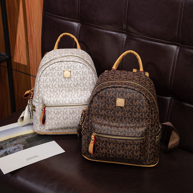 New European and American Retro Backpack Fashion Textured Letter ...