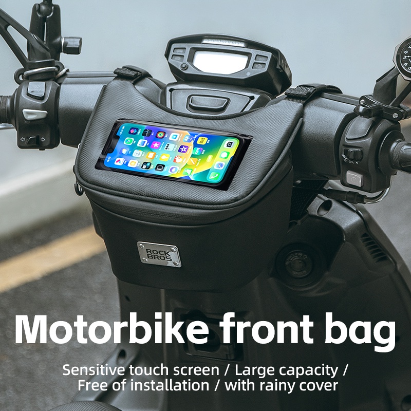 【PH Delivery】ROCKBROS Motorcycle Handlebar Bag With Rain Cover 6.2