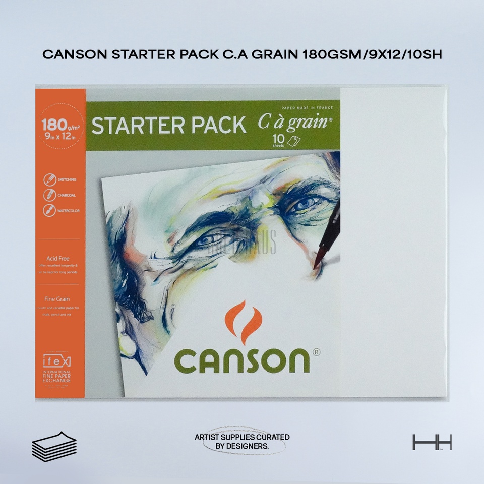 Canson Zeichenpapier A3 – Minipack Mit 10 Blatt, 160 G/m², Satiniert, Für Bleistift & Tusche