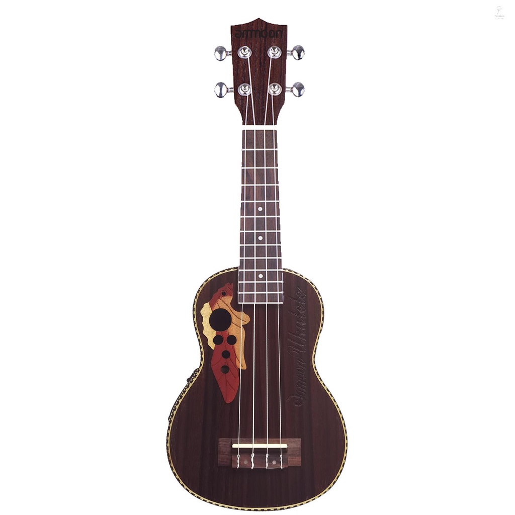 FLP ammoon 21 Inch Rosewood Wood Ukulele Ukelele Uke with EQ Shopee