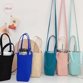 Multifunctional canvas bag with bottle holder sale