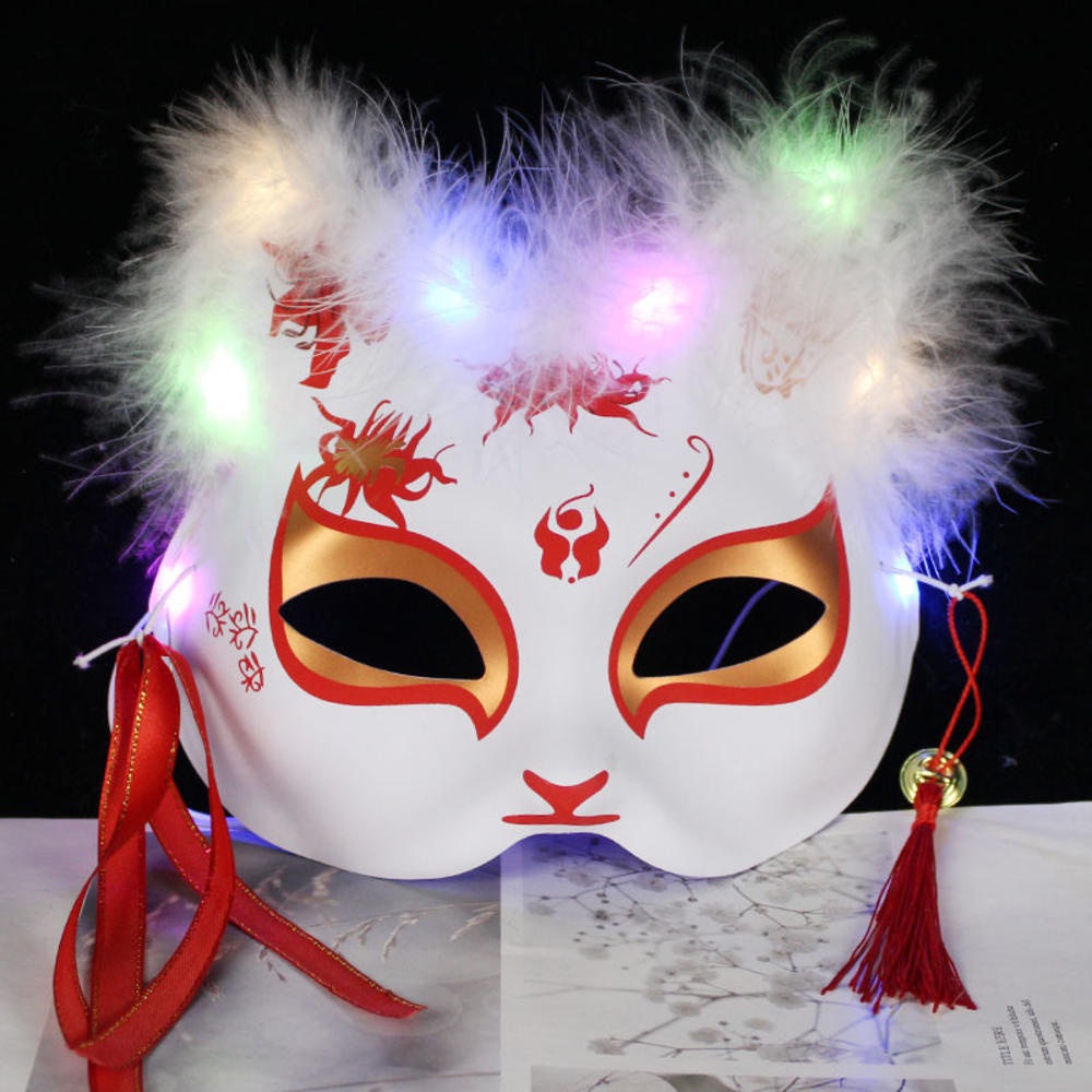 LEUNG 10pcs Halloween Blank Mask, 5pcs Fox Graffiti Masks
