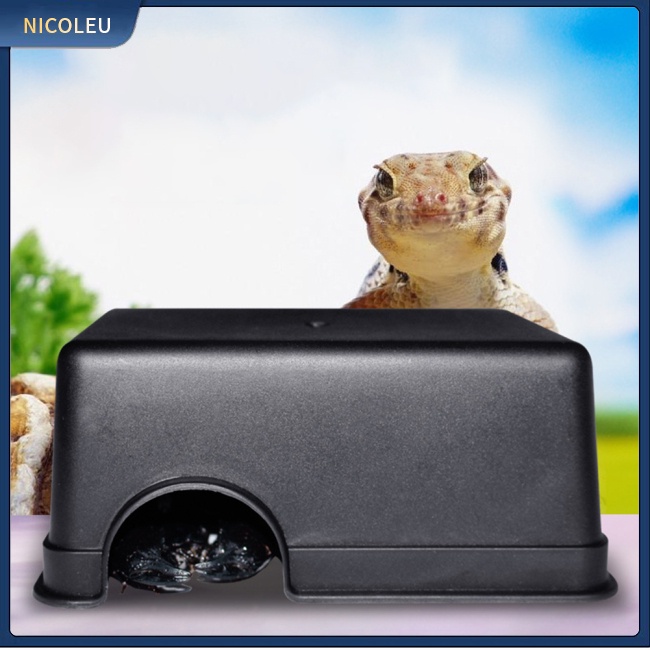 tik Small Reptiles Pets Toys Gecko Snake Shelter House Food Water Bowl