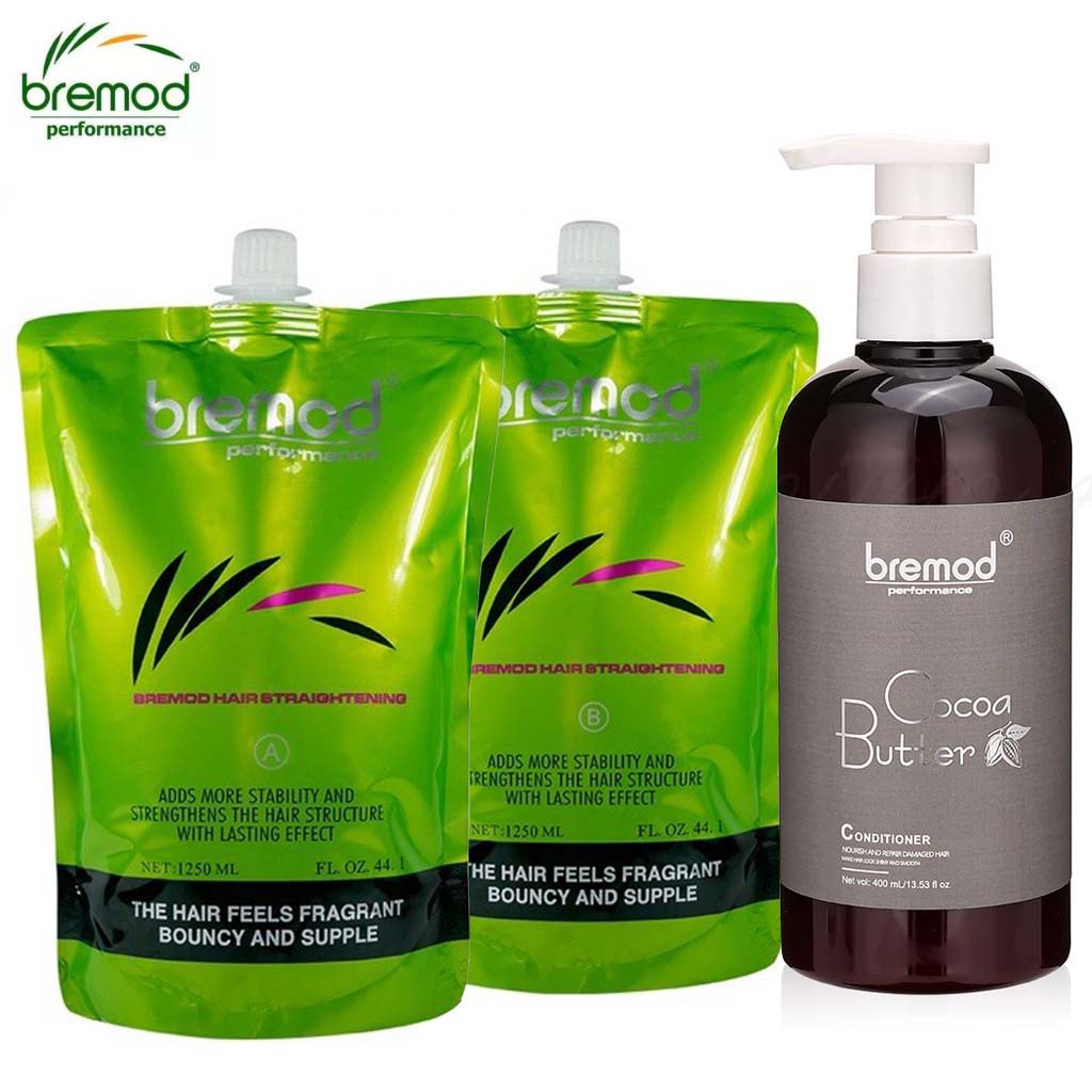 Bremod Rebonding Set A+B 1250ml Milk & Classic +Bremod Hair Conditioner ...