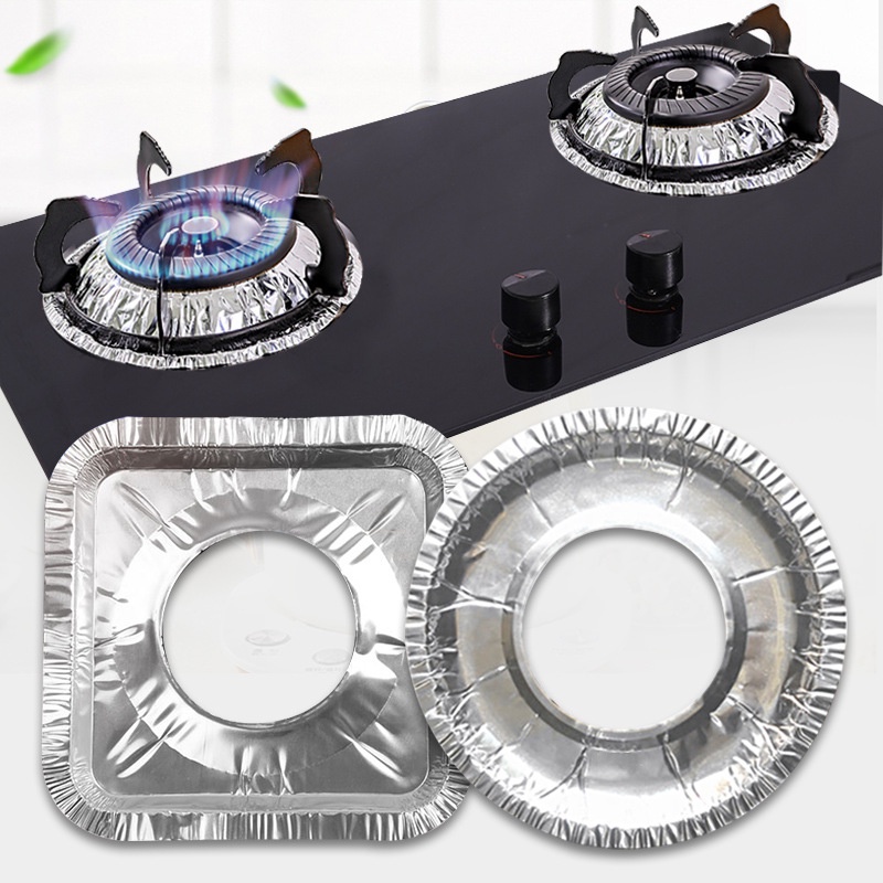 10pcs Gas Cooker Greaseproof Mat Gas Cooker Tin Paper High Temperature ...