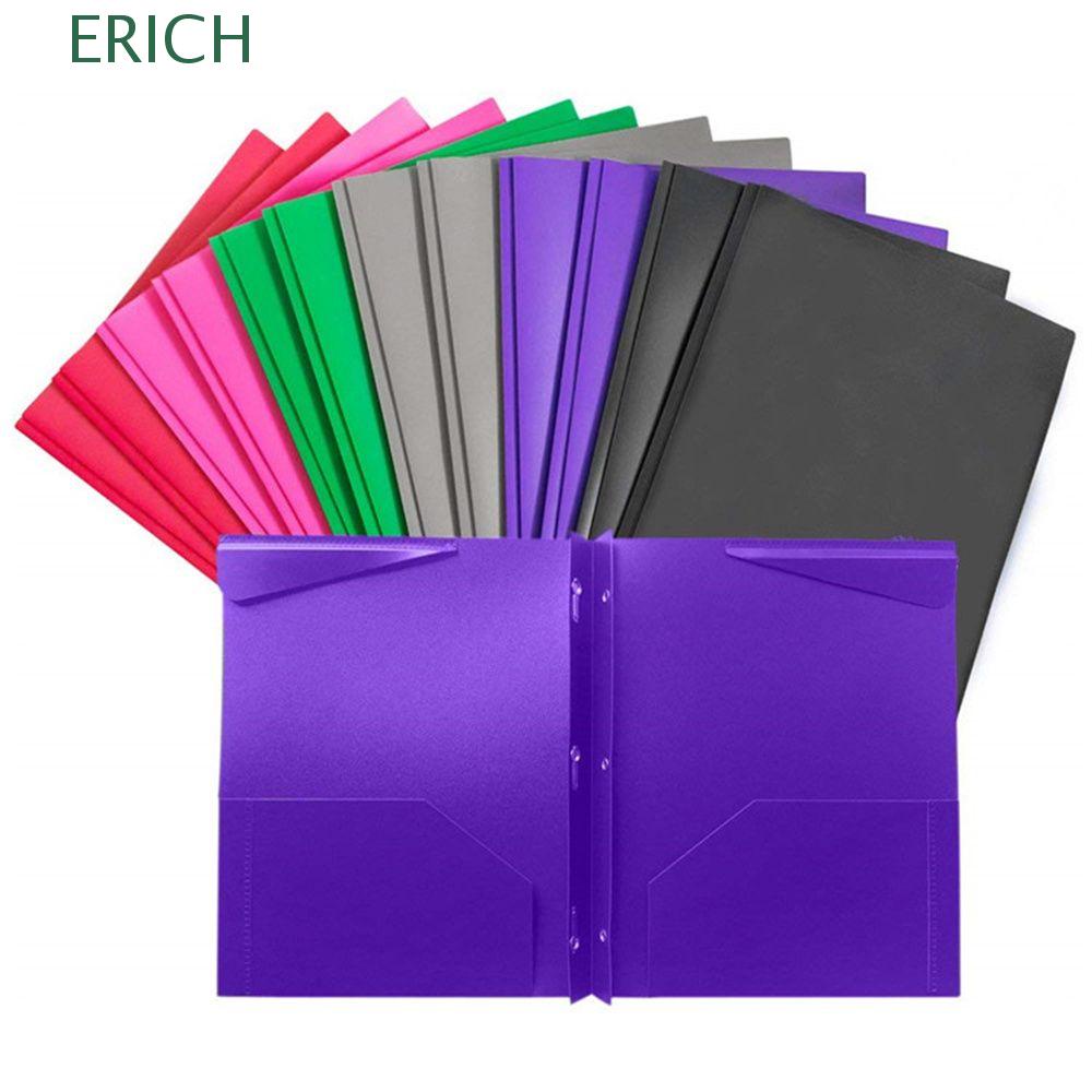 ERICH File Folders Office Student Folders A4 Size 3 Prongs 2 Pockets ...