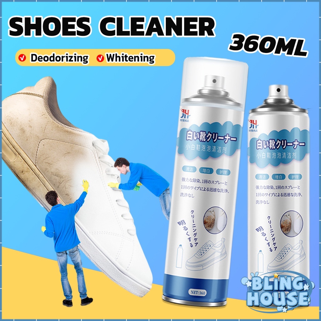 360ml White Shoe Cleaner Spray with Sole Whitening and Stain Removal