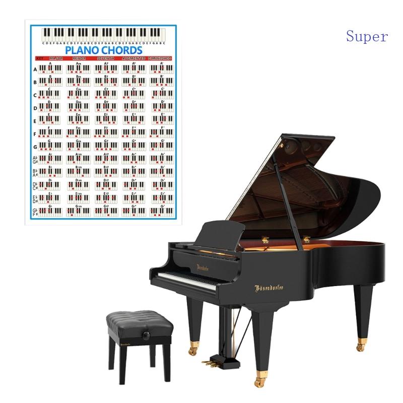 Super Piano Chords Chart Keyboard Note Chart Acoustic Electric Piano