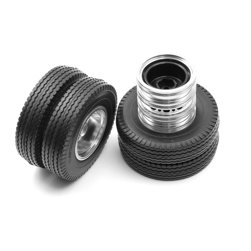 RC Car Rubber Tires For 1/14 Tamiya Tractor Truck – 22mm Or 25mm Wheel (2 Or 4 PCS)