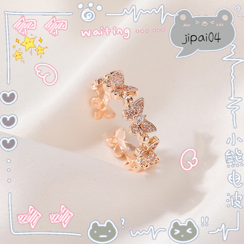【JP4】Gold Kyle Inspired - Butterfly Dance Ring Adjustable Exquisite ...