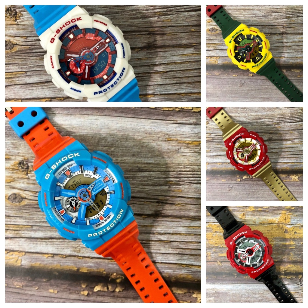 G SHOCK GA 110 Avengers Alliance Marvel Joint Iron Man red yellow sports watch Unisex fashion unisex sports watch timepiece gift s585