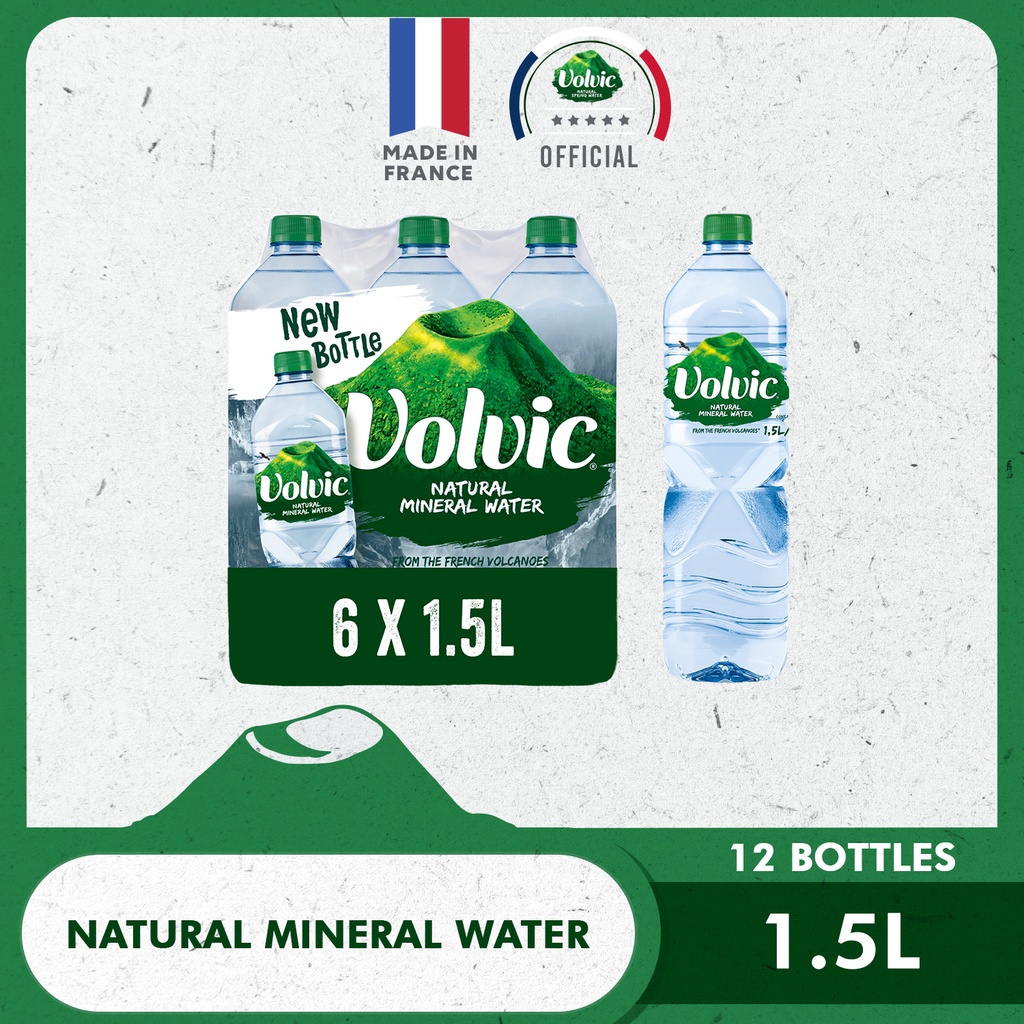 Volvic Natural Mineral Water 6 x 1.5L Pack | Shopee Philippines