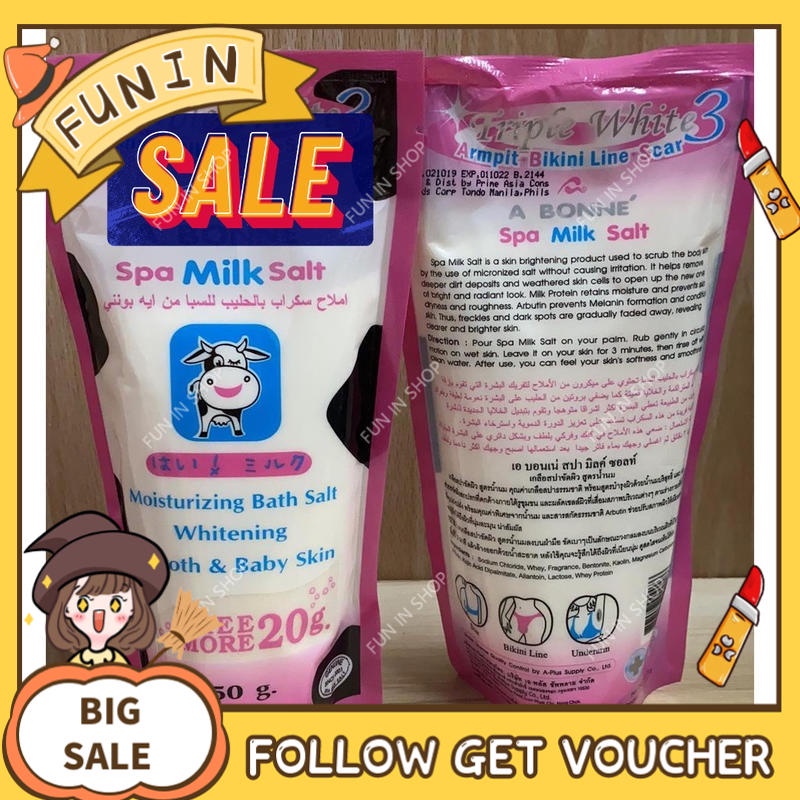 Spa Milk Salt Body Scrub A Bonne Salt Scrub Lightening and Whitening