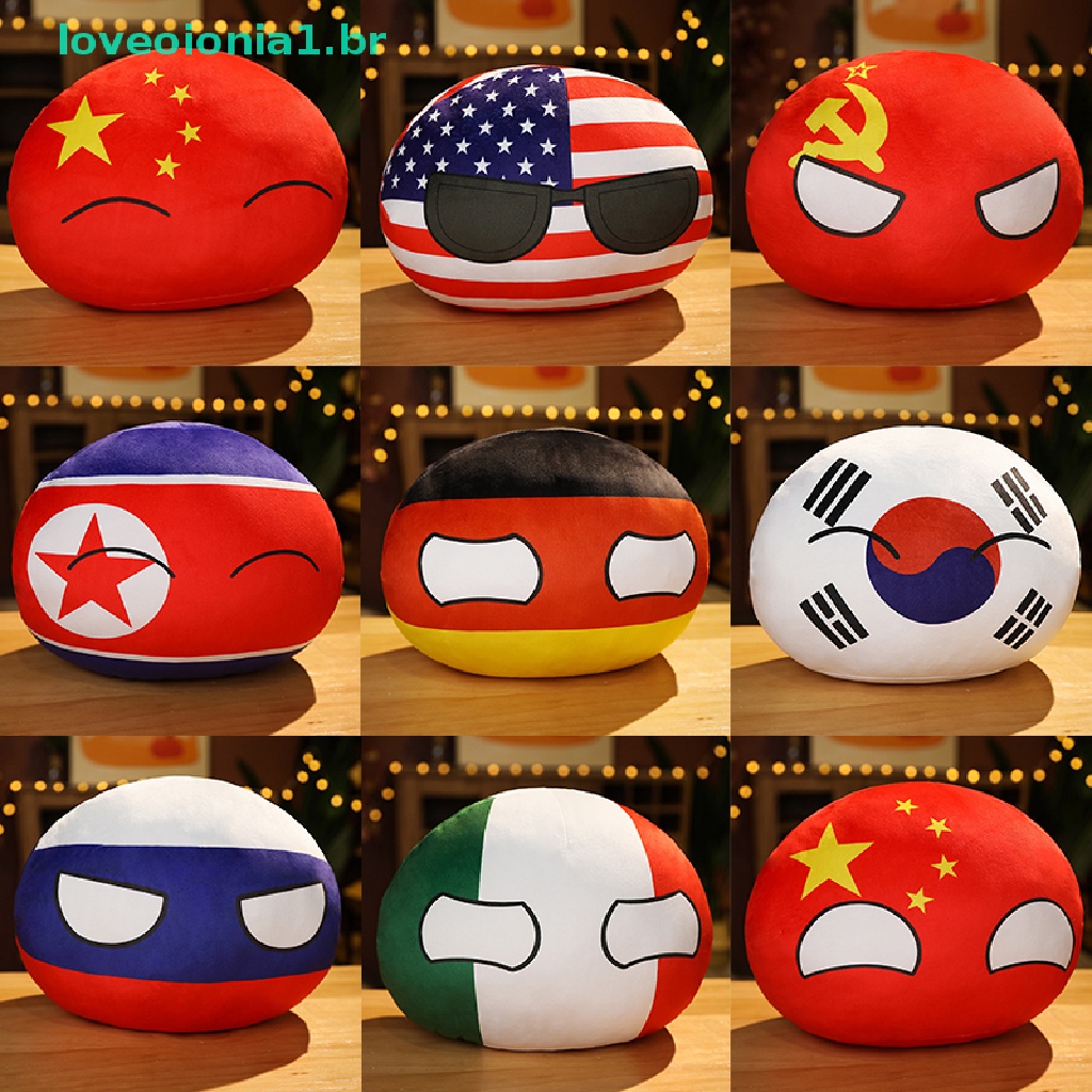 loveoionia1 10cm Country Ball Plush Toy Polandball Pendant Countryball ...