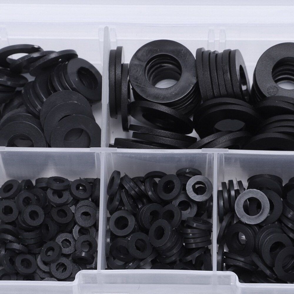 350/500pcs Plastic Nylon Flat Spacer Washer Insulation Gasket Ring For