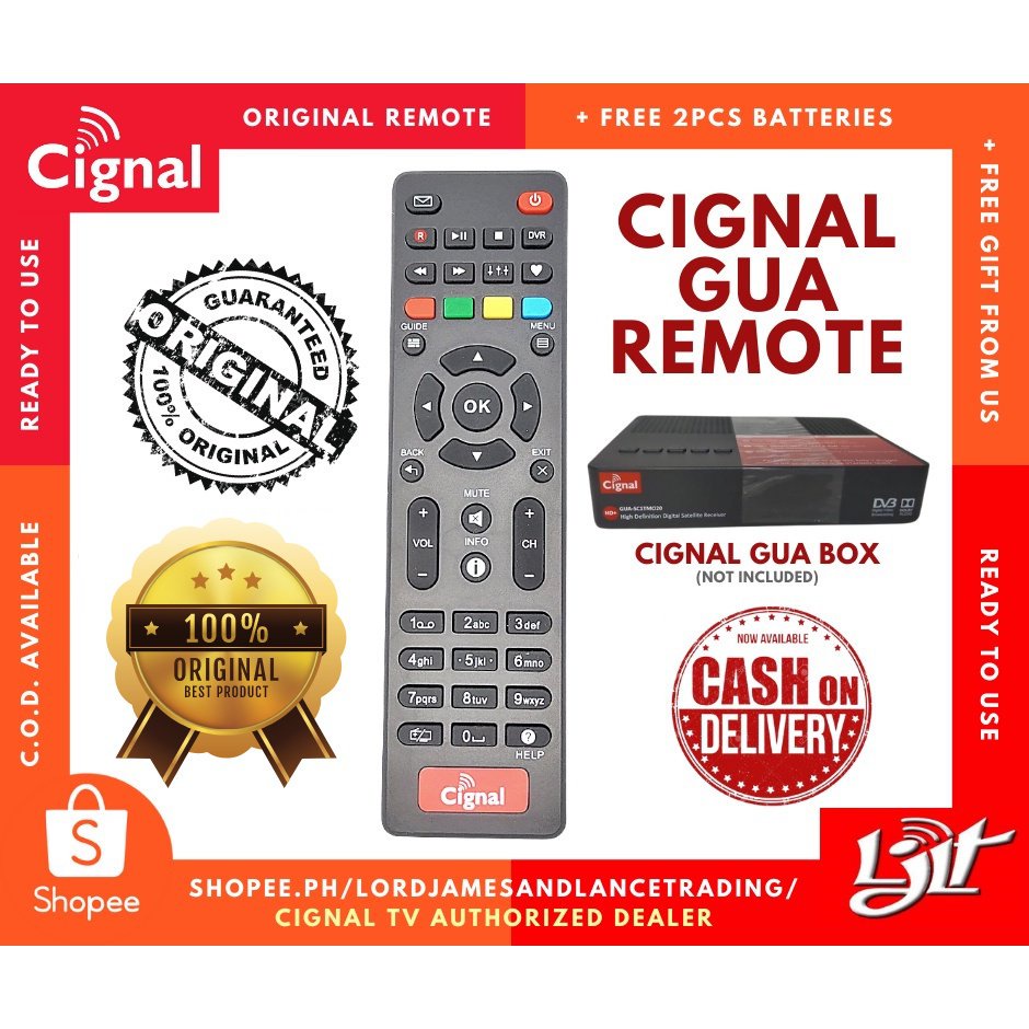 Cignal GUA -SC1TMO20/ GIE-SC1TAL20/CHA-SC1TH120 Remote () | Shopee ...