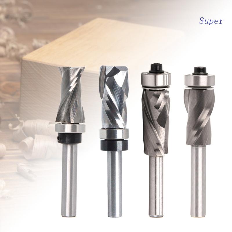 Super Solid Carbide Compression Flush Trim Router Bit 1/4in Shank Top