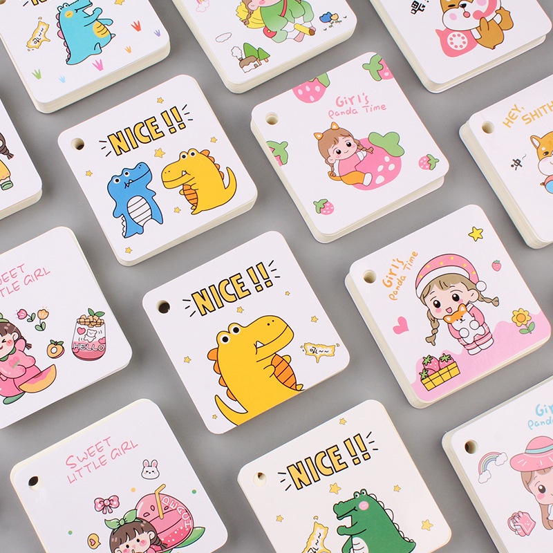 Cartoon Pocket Blank Memo Planner Mini Notebook Journal Diary Weekly
