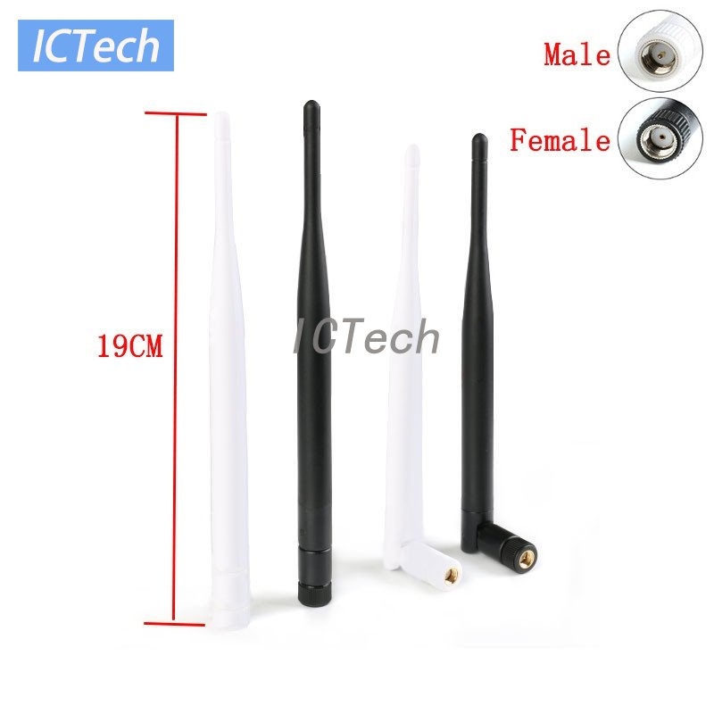 2Pcs 2.4GHz 3dBi 6dBi Omni WIFI Antenna 2.4G Antenna Aerial RP-SMA ...