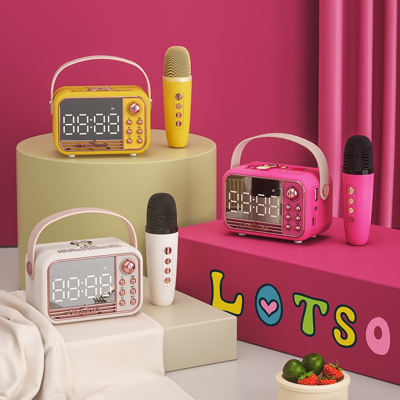 Disney C10 Retro Bluetooth 5.3 Speaker Clock 2-in-1 Strawberry Bear ...