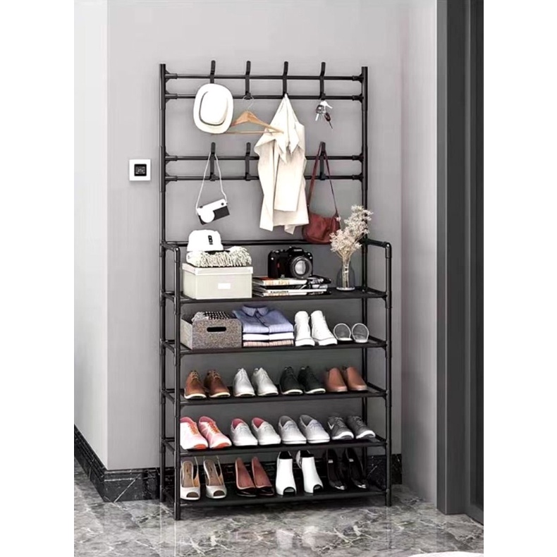 EIDERFINCH YH 6605 4 Layer Multifunctional Shoe Rack Organizer Simple Floor Clothes rack shoe rack Shopee Philippines