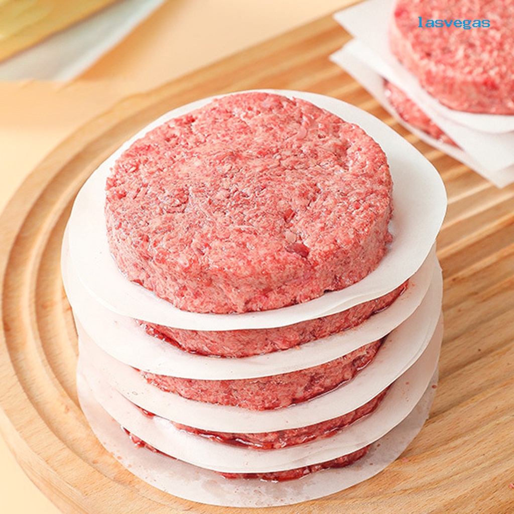 LPH 100Pcs Hamburger Patty Paper Non-StickRound Wax Parchment Sheets ...