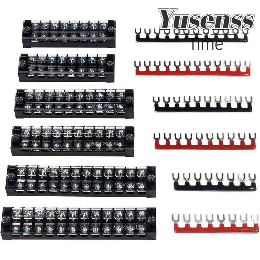 YUSENSS 6 Sets Terminal Strip, 8/10/12 Positions 600V 25A Terminal ...