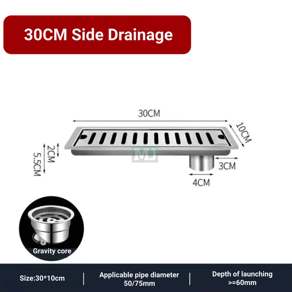 304 Linear Floor Drain Stainless Steel Drains Shower Floor Drain