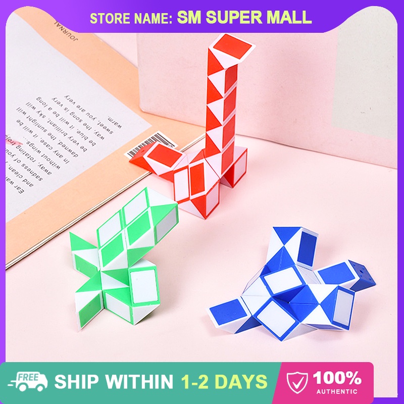 【24 Segments】3D Magic Cube Ruler Cubo Magico Snake Twist Cube Puzzle ...