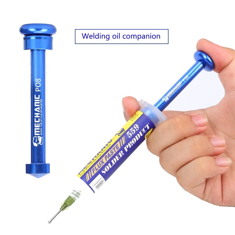 MECHANIC Po9 Alloy Solder Flux Dispenser Welding Oil Booster Syringe