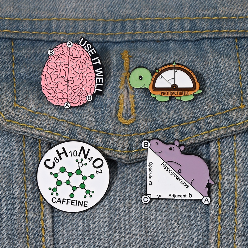 Cartoon Science Is Real Enamel Pin Cute Math Chemical Molecular ...