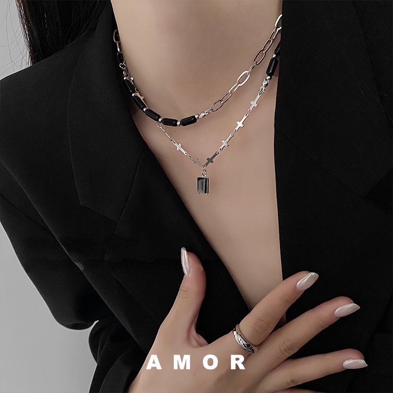 Fashionable Planet Double-Layer Clavicle Necklace
