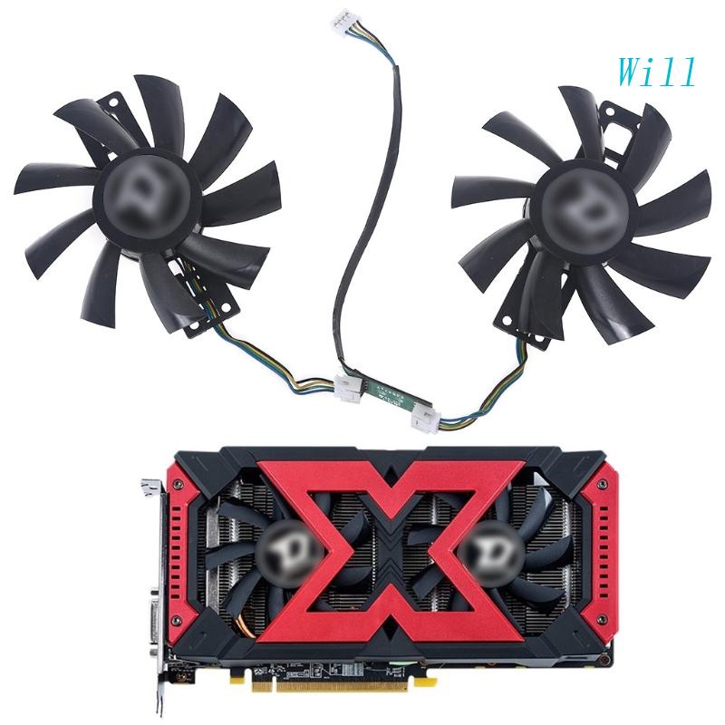 Will 2pcs GA91S2H VGA Fan Graphics Card Cooling Fan for Dataland RX580 ...